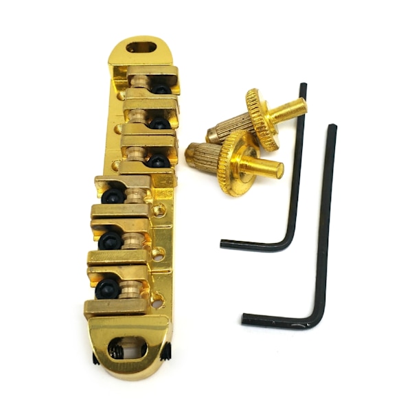 Zinklegering 6-strängad Tune O-Matic Gitarrstall Ersättning Elektrisk Gitarr Tillbehör Delar Gitarr Roller Saddle Stall