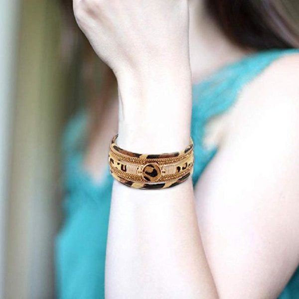 Snyggt färgstarkt armband för kvinnor Armband Leopardtryck Design Handledsarmband Kvinnor Flickor Jubileumssmycken