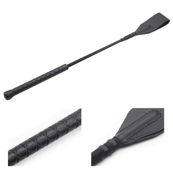 Portable Riding Crop PU Läder Hästpiska Crop Props Utomhusfransstillbehör för ridhästar, scenprestanda