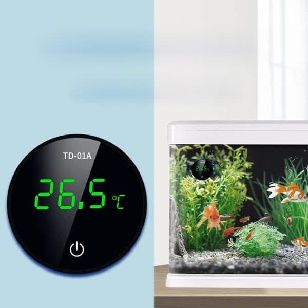 Digitalt akvarietermometer med LED-skærm til at sætte på akvarier