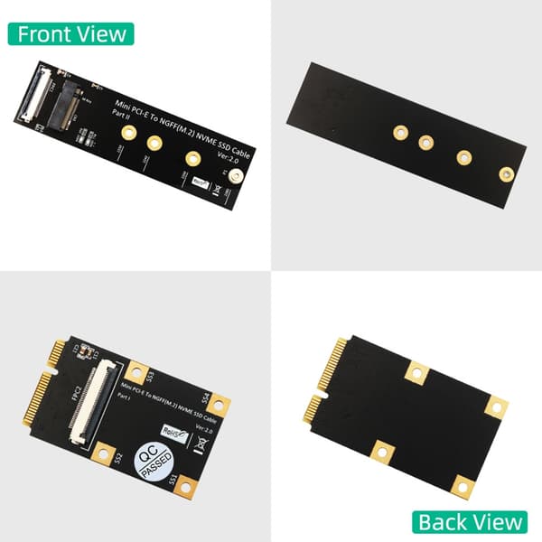 Mini PCIe Slot Udvidelseskort Understøtter M.2 NVME NVMe Solid Disk Installation
