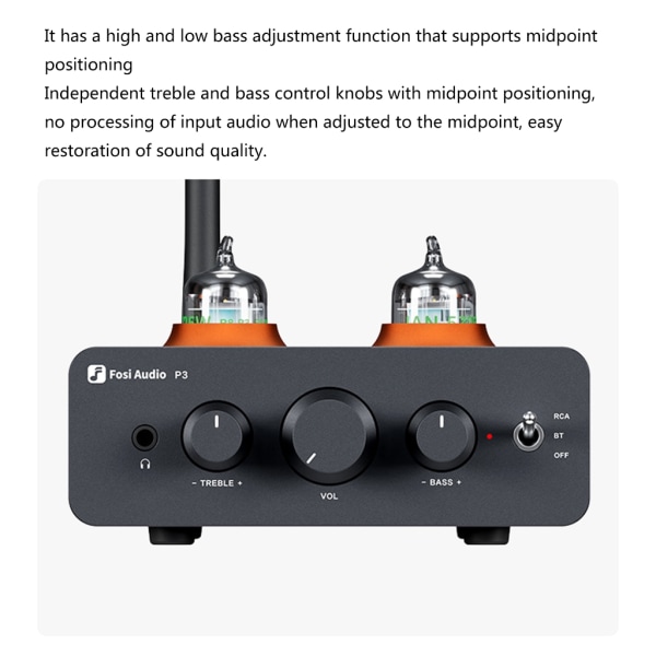 4-kanals mini hörlursförstärkare Fosi Audio P3 Ultra-kompakt stereoljudförstärkare med power Hörlursförstärkare