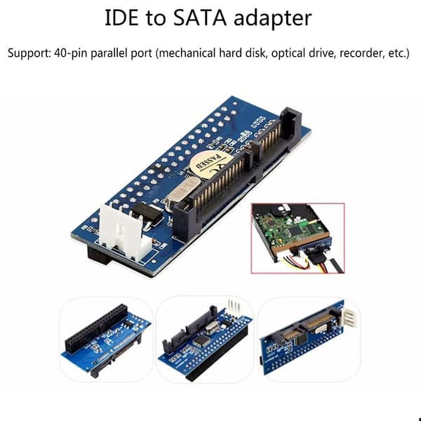 Sata IDE -sovitin 3.5 HDD IDE -kiintolevyn sovitinkortti kaapelilla