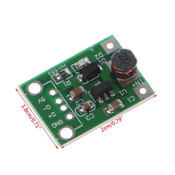 DC-DC 1V-5V till 5V Spänningsregulatoromvandlare Step Up Boost Modul Power