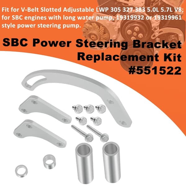 SBC Servostyrningsfäste Justerbart LWP 350 Småblock För 551522