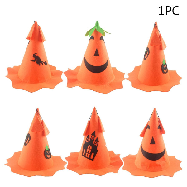 Halloween Häxa Trollkarl Hatt Festdräkt Huvudbonader Devil Cap Cosplay rekvisita Dekoration Tillbehör för barn Pojke Flicka