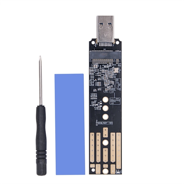 USB3.1 TypeA M.2 NVME SATAs SSD-kapsling Adapter UASP Trim-stöd