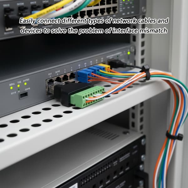 Kompakt RJ45 til 8PIN Terminal Adapter Korrosionsfri Problemfri Dataoverførsel