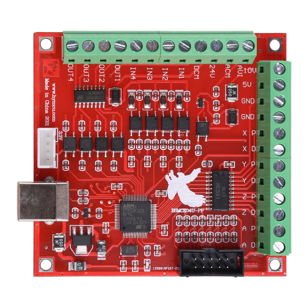 4 Axis CNC Breakout Board med USB kabel Mach3 Interface Motion Controller Driver Board för Stepper Motor Driver