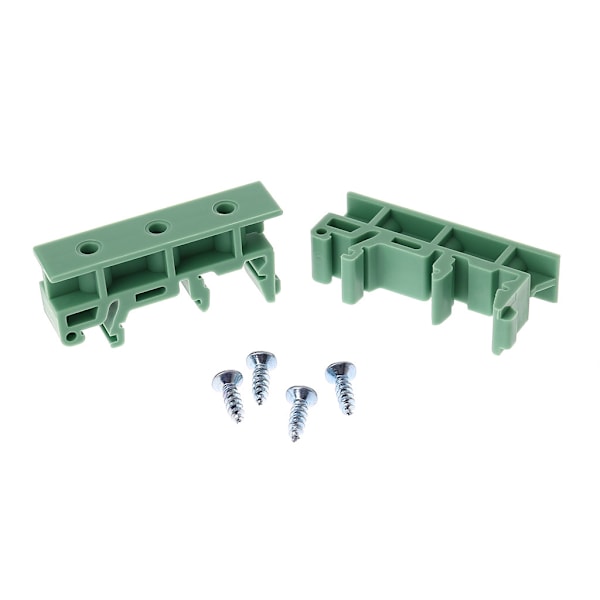 PCB-hållare 1 set Enkelt PCB-kretskort Monteringsfäste För DIN-skenmontering 2x Adapter+4x Skruvar