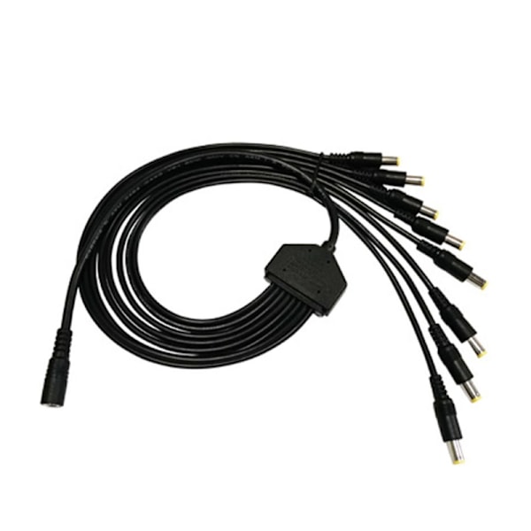 Power Splitter-kabel 1 hona till 2/3/4/5/8/10 hane DC5,5 mm x 2,1 mm splitterförlängningskabel för CCTV-säkerhetskamera One for eight