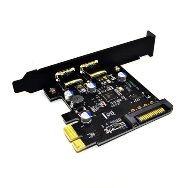 USB 3.0 PCIe Udvidelseskort 2 Port USB Dataoverførselsbeslag til PC Desktop