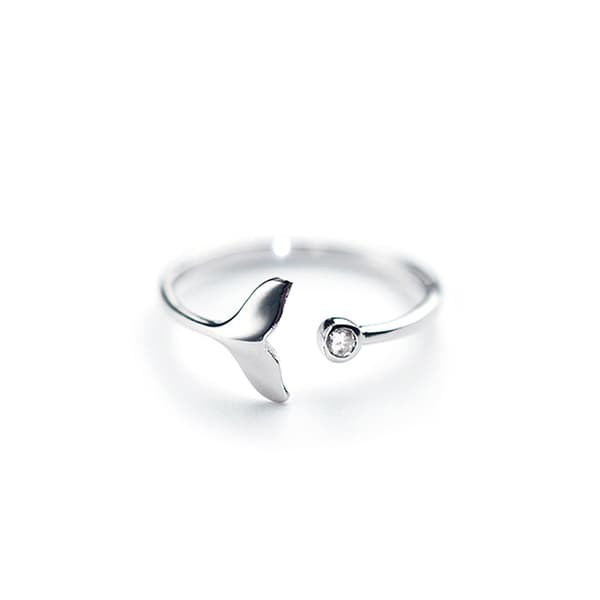 Valstjärt slät bandring solid ring fiskörhänge justerbara ringar present