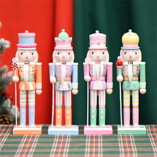 Julnötknäppare 25cm Godisfärg Soldatfigur Heminredning Present B