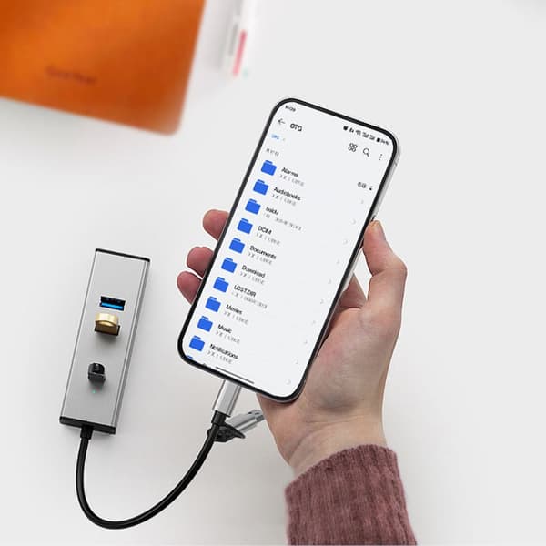 Rask USB3.0-splitter med 4 porter og adapter 10 Gbps dataoverføring