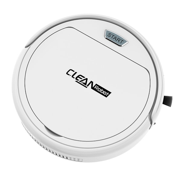3-i-1 Slim Robotdammsugare Supertyst Stark Sugkraft USB Uppladdningsbar White B