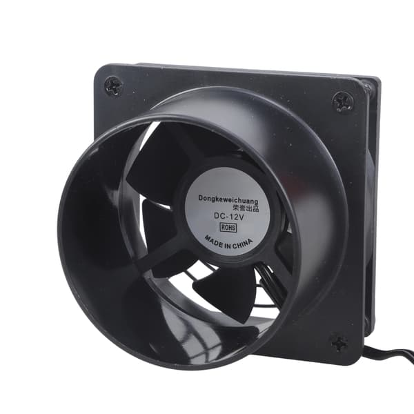 12V ventilasjonsvifte med avtakbart hus for dyrketelt og serverkjøling