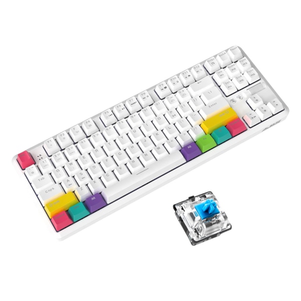 87 Näppäimen Bluetooth-yhteensopiva Langallinen/Langaton Mekaaninen Näppäimistö Ajazz K870T:lle RGB-taustavalaistuksella Type C -kaapeli 2000mAh