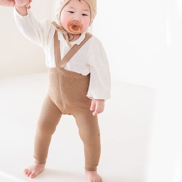 Småbørns Forår Efterår Leggings Afslappede Benvarmere Åndbare Seler Strømpebukser khaki M