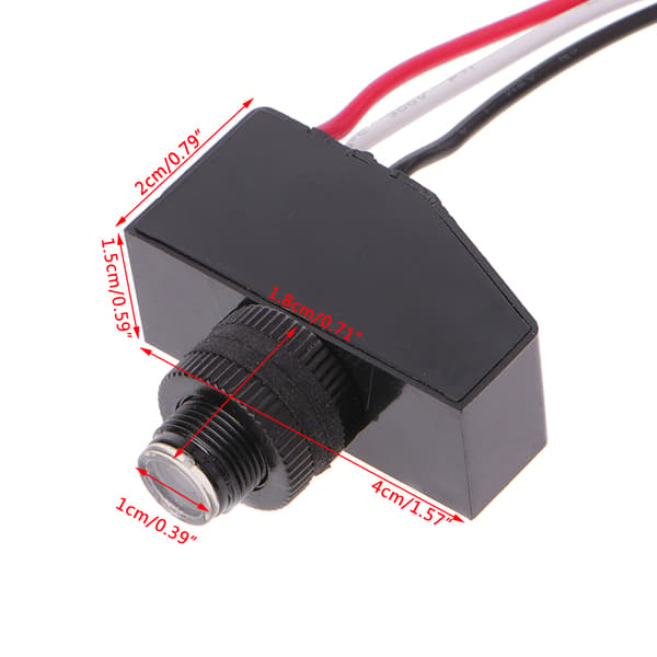 Automatisk ljuskontrollsensor DC12V 24V 36V 48V Dusk to Dawn Photocell Switch