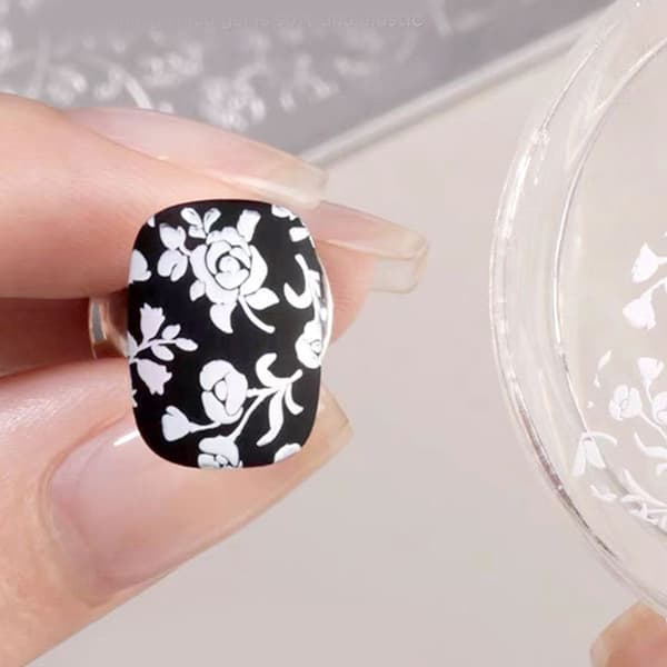 Quick Clean Silikon Nail Art Stamper Set för Professionella Manikyrer Hemma