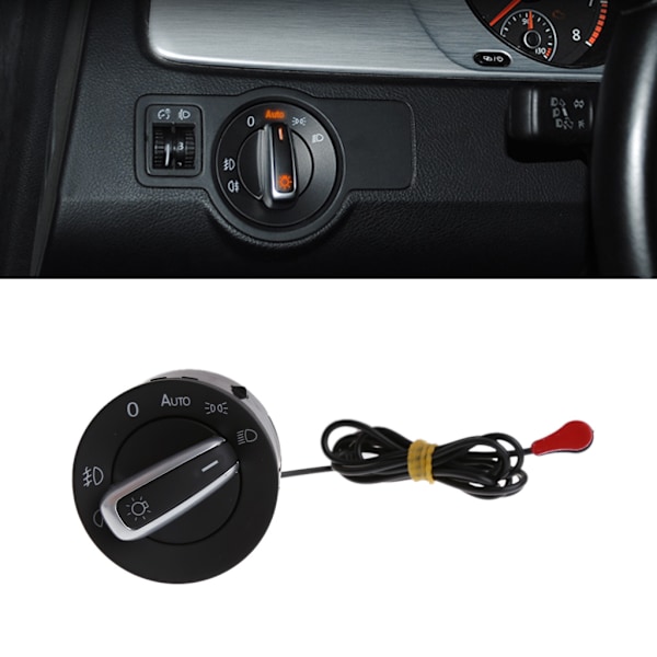 Bil Tåkelysbryter Hovedlyskontrollknapp for Golf 5 6 MK5 MK6 Tiguan