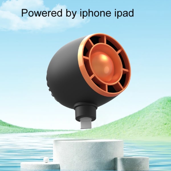 Mini kylfläkt Drivs av Apple Phone Laddningsport Kompatibel med iPad Pro Air Mini iPhones 14 Pro Max Plus 13 12 11 Black