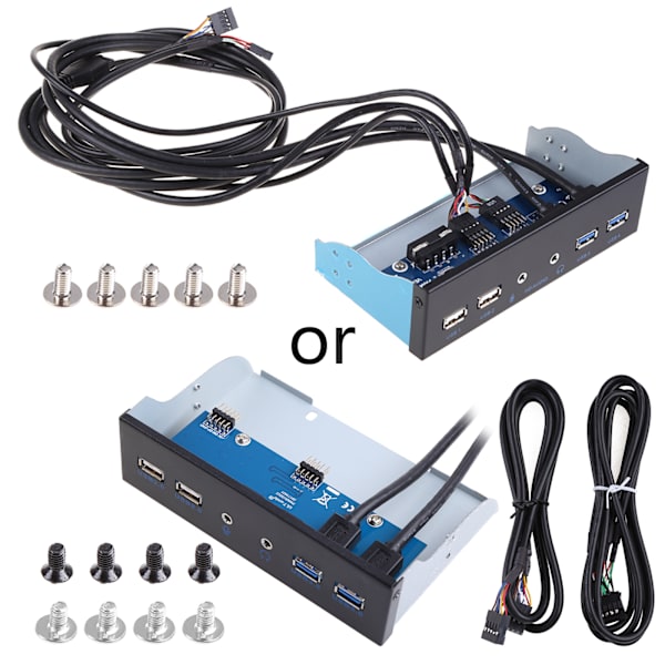 USB2.0/USB3.0 Hub Splitter USB3.0 Frontpanel 3.5mm Ljud Mikrofonkontakt för Stationär Dator 5.25\" Optisk Enhetsplats