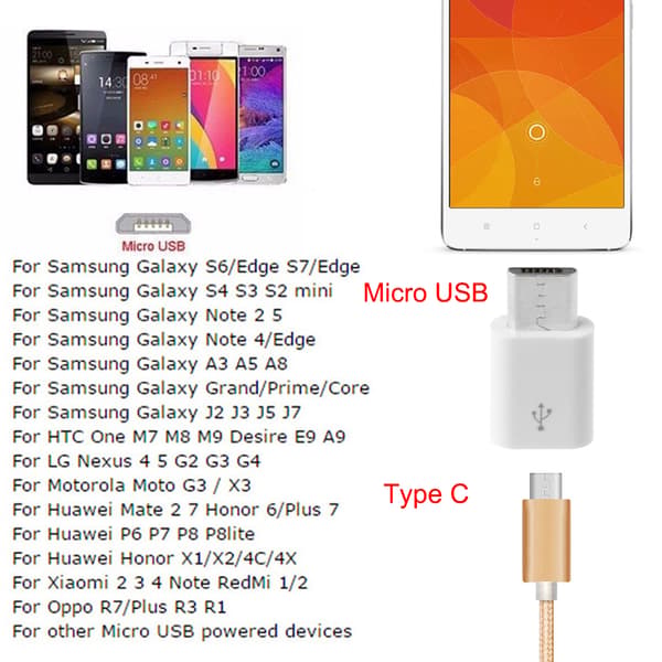 USB 3.1 Typ C Hona till USB Hane Adapter 1PC USB C till Micro USB Adapter