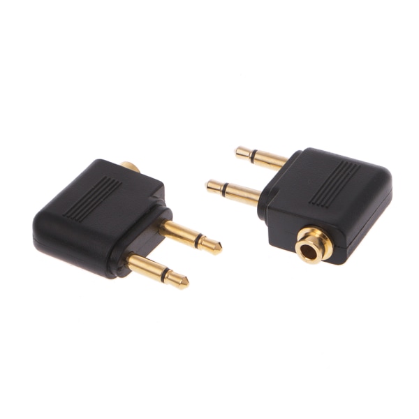 2 stk. Gullbelagt 3,5 mm 2 Hann Til 1 Hunn Hodetelefonkontakt Socket o Adapter