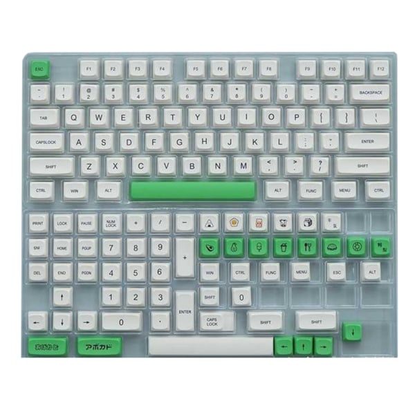 137 för Key Avocado Keycaps XDA Profile Dye-Sub Personliga PBT Keycaps för Mekaniskt tangentbord GK61 64 84 96 Layout US