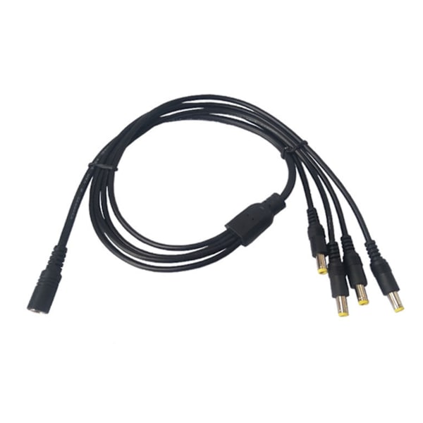 Power Splitter-kabel 1 hona till 2/3/4/5/8/10 hane DC5,5 mm x 2,1 mm splitterförlängningskabel för CCTV-säkerhetskamera One for four