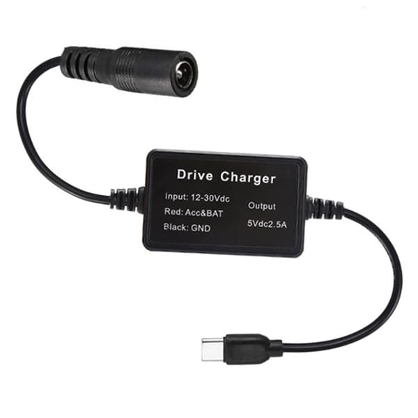 Flera spänningar 9V/12V/24V DC5521 till USB C bilströmkabel 9V 12V 24V ingång