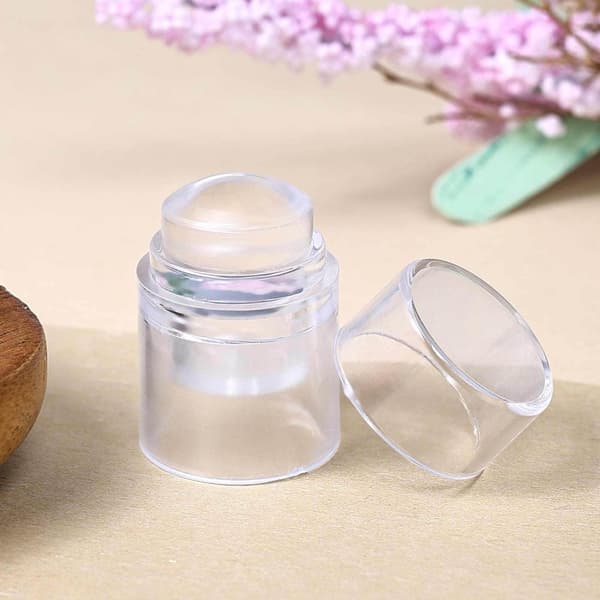 Resevänlig Silikon Nagelstämpel Verktyg Mini Storlek För Professionell Konst Transparent Ribbon Scraper