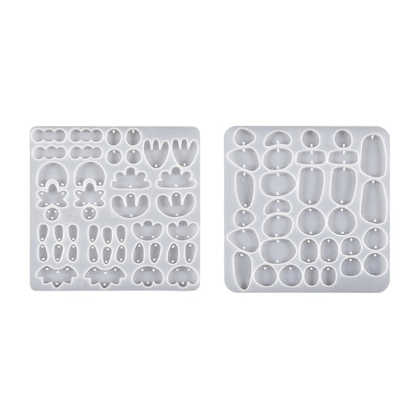 3D oregelbundna silikonformar smyckegjutformar för DIY örhängen, smycken Combination