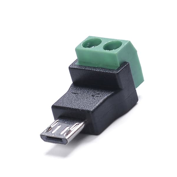 MicroUSB til 2-bens terminaler strømoverførsel til opladningskabler og tilbehør