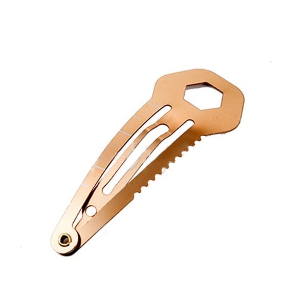 Självförsvarshårklämma för kvinnor Multifunktionell hårspärr Ministift i rostfritt stål självförsvar EDC Survival Tool Black