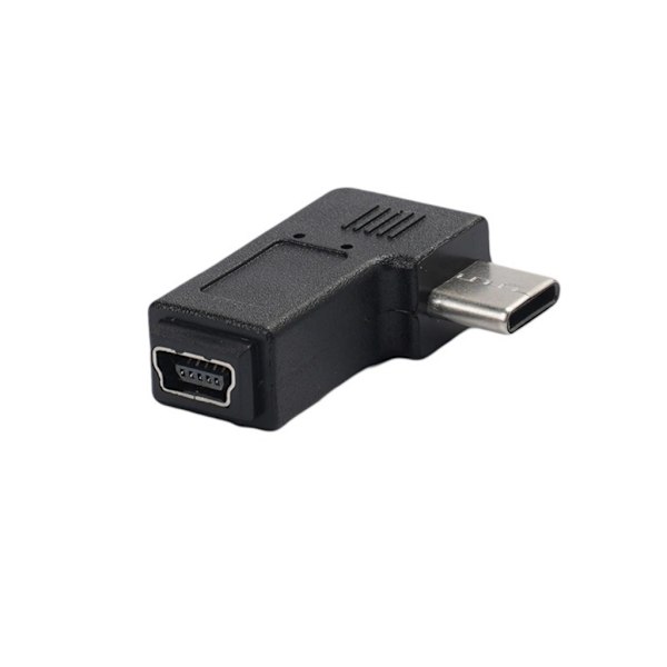 Mini USB til USB C Konverter 90 Graders Type-C Han til Mini USB Hun Adapter
