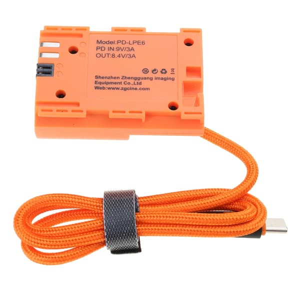 LPE6 Dummy Batteri USB C Kopplingsadapterkabel för R5 60D 80D 70D 90D 5DIV