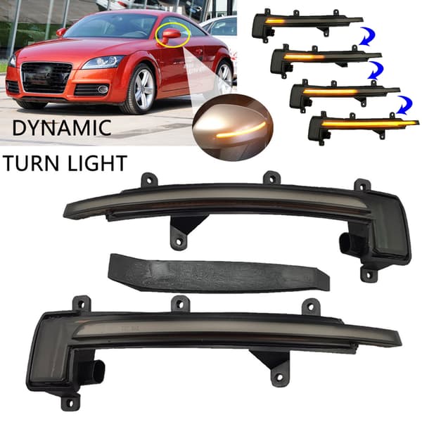 Scroll LED Dynamisk Blinkers Ljus För AudiTT TTS MK2 Backspegel Blinkers