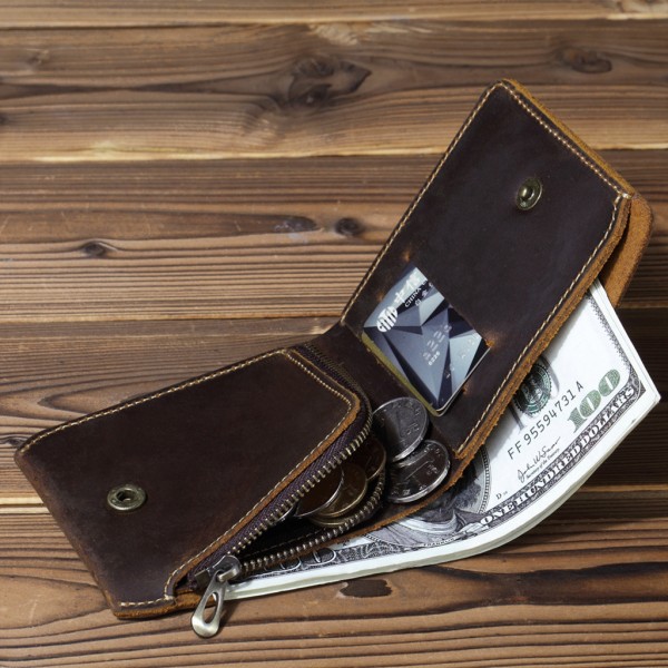 Business Bifold Wallet Herr äkta läder kreditkortshållare för Case Purs