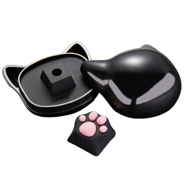 Uppgraderade Cute Cat Paw Keycaps Hållbara ABS Keycap OEM Profilnycklar Caps för Cherry MX Structure Mekaniska tangentbord null - Black pink