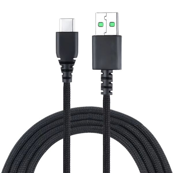 USB til Type C Musekabel Opladningsledning til V2/Basilisk/Deathadder V2 Black
