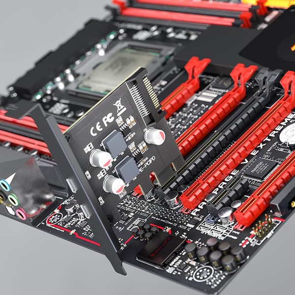 Type-C Riser Card PCI-E til Type-C Adapter PCI-Express Slot 1X til hurtig opladning