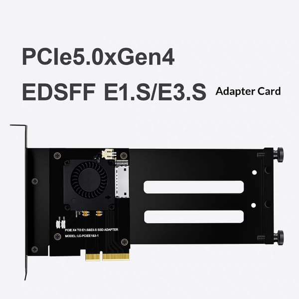 Høyytelses lagringsadaptere PCIe 5.0-kompatible E1S E3.S for AI-arbeidsbelastninger