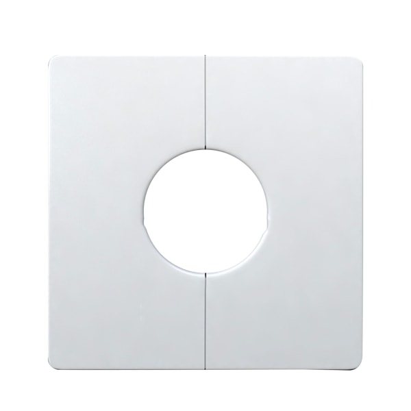 Plast delad fyrkantsbricka plåt väggdelad fläns för 0,47''/0,87''/1,26'' diameter rör Hushållshårdvara White 22mm