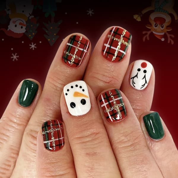 Julefest Klover Snøfigur Hjort Glitrende Design ABS Matt Holdbart Sett