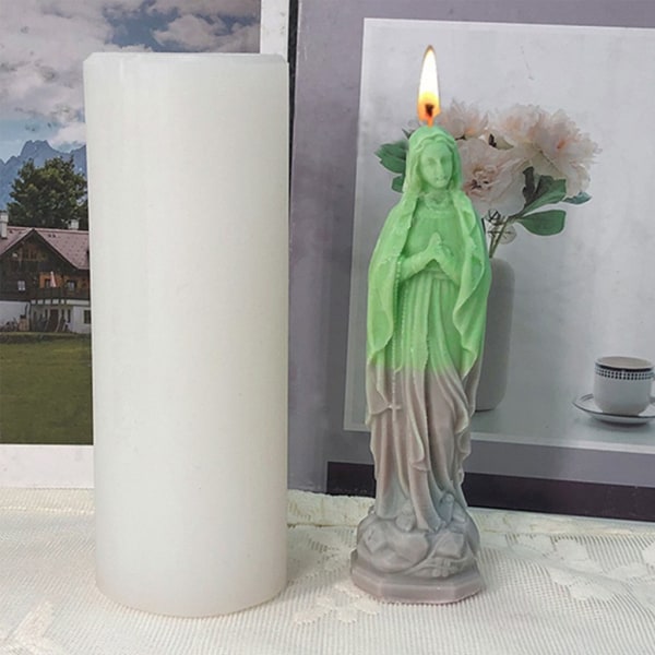Virgin Marys Mould Gudinna Form för Ljushantverk Aromaterapi Gips Form diy mold Hem