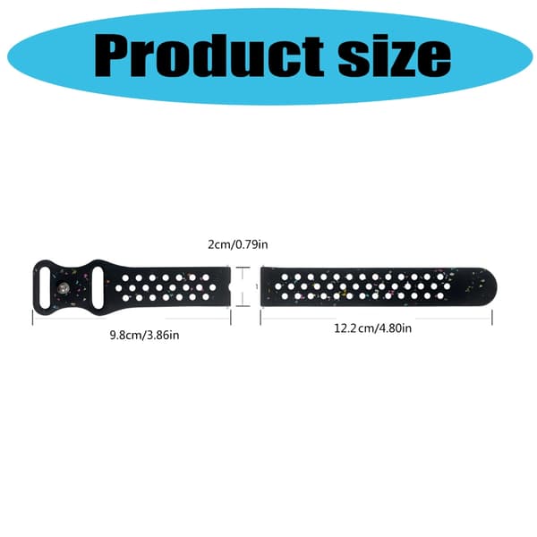 Quick Release 20 mm ur silikonebånd åndbare remme til ur Black