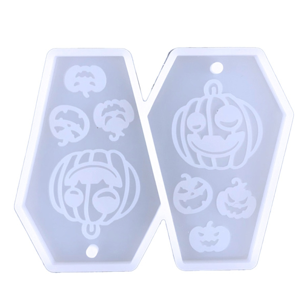 Halloween Græskar til Hoved Spøgelse Flagermus til Kat Silikoneform Egnet til Epoxy Resin DIY Håndværk Vedhæng Øreringe Smykker